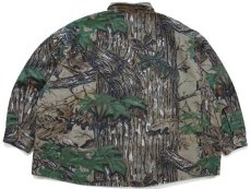 画像2: 80s USA製 Gander Mountain リアルツリーカモ キルティングライナー シャモアクロスシャツ カスタム 4XL★超特大 (2)