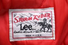 画像4: 70s USA製 Leeリー STORM RIDERストームライダー 無地 キルティングライナー ナイロンジャケット 黒 (4)