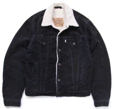 画像1: 90s Levi'sリーバイス 71500 ボアライナー コーデュロイジャケット 4ポケット 黒 M★ユーロ (1)