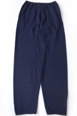 画像3: デッドストック★90s USA製 Championチャンピオン スクリプト ロゴ刺繍 スウェットパンツ 紺 L (3)