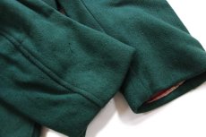 画像10: 60s MILWAUKEE インディアン&フェルトパッチ付き プリントネルライナー メルトン ウールジャケット 緑 (10)