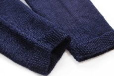 画像7: 40s UNKNOWN 無地 襟&ポケット付き フルジップ ウールニット セーター 濃紺 (7)