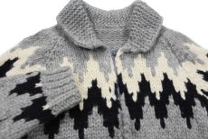 画像3: UNKNOWN ノルディック柄 ウール ハンドニット カウチンセーター (3)