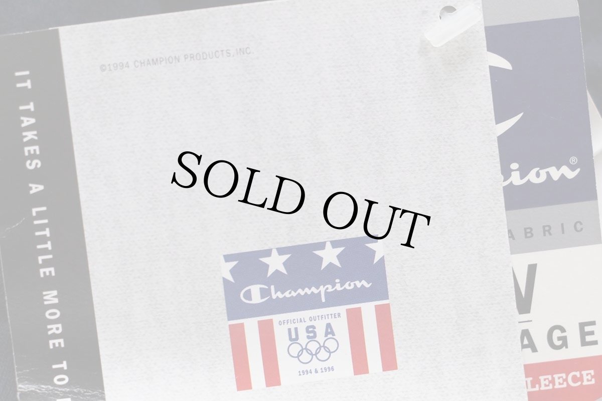 画像7: デッドストック★90s USA製 Championチャンピオン スクリプト ロゴ刺繍 スウェットパンツ 紺 L (7)