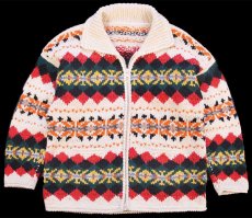 画像1: エクアドル製 FRANTIC フェアアイル柄 ウール ハンドニット カウチンセーター★ローゲージ (1)