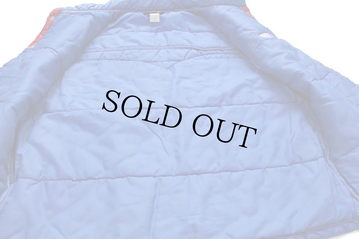 画像5: 70s Swingster TRW ロゴ刺繍 ツートン ヨーク切り替え 中綿入り ナイロンベスト 青×赤 L (5)