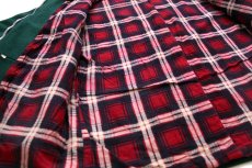 画像8: 60s MILWAUKEE インディアン&フェルトパッチ付き プリントネルライナー メルトン ウールジャケット 緑 (8)