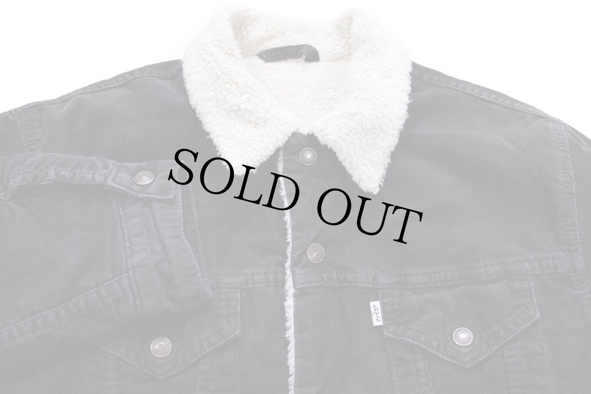 画像3: 90s Levi'sリーバイス 71500 ボアライナー コーデュロイジャケット 4ポケット 黒 M★ユーロ (3)