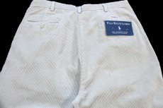 画像5: デッドストック★00s ポロ ラルフローレン ANDREW PANT ツータック コットン 太畝 コーデュロイパンツ ライトベージュ W36 L34 (5)