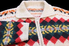 画像3: エクアドル製 FRANTIC フェアアイル柄 ウール ハンドニット カウチンセーター★ローゲージ (3)