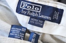 画像6: デッドストック★00s ポロ ラルフローレン ANDREW PANT ツータック コットン 太畝 コーデュロイパンツ ライトベージュ W36 L34 (6)