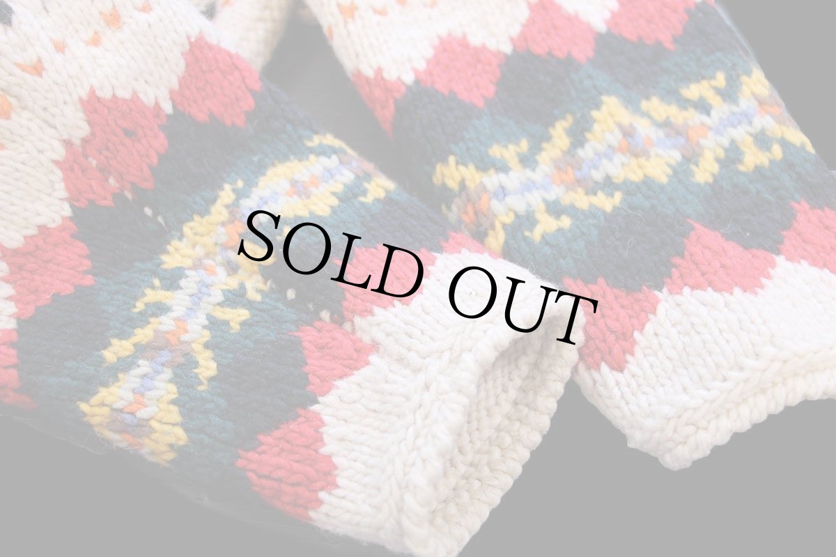 画像6: エクアドル製 FRANTIC フェアアイル柄 ウール ハンドニット カウチンセーター★ローゲージ (6)