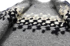 画像4: UNKNOWN ノルディック柄 ウール ハンドニット カウチンセーター (4)