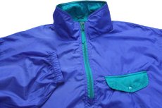 画像3: 90s L.L.Bean ハーフジップ プルオーバー ナイロンジャケット 青 XL (3)