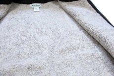 画像5: 90s USA製 L.L.Bean パチポケ フリースライナー フルジップ ウールニット ベスト グリーン S (5)
