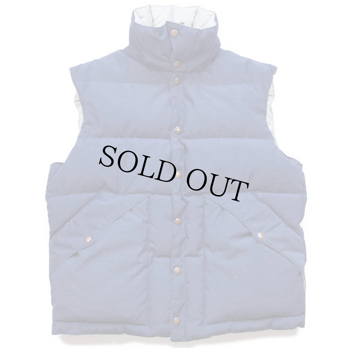 画像1: 70s USA製 HUDSON BAY ダウンベスト 紺 M (1)