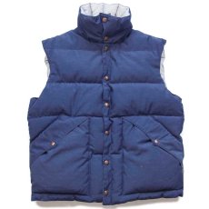 画像1: 70s USA製 HUDSON BAY ダウンベスト 紺 M (1)