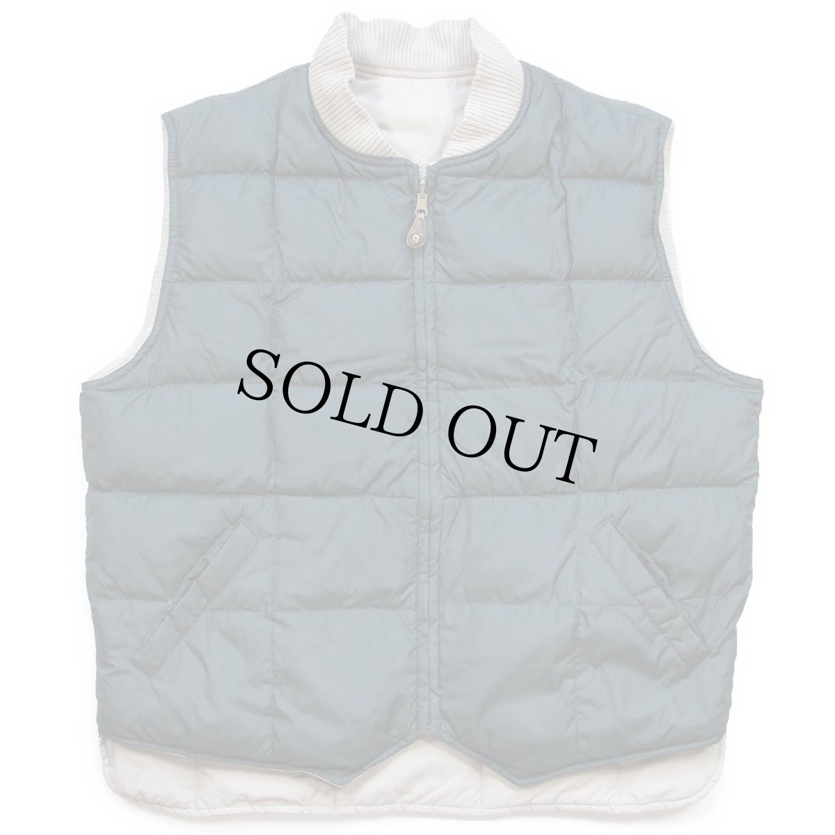 画像1: 90s EddieBauerエディーバウアー リバーシブル ダウンベスト 深緑×グレーベージュ L (1)