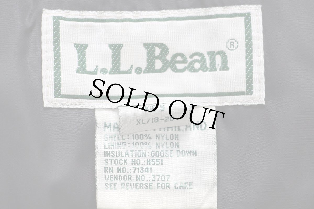 画像4: 90s L.L.Bean ナイロン ダウンベスト 黒 KID'S XL (4)