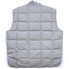 画像6: 90s EddieBauerエディーバウアー リバーシブル ダウンベスト 深緑×グレーベージュ L (6)