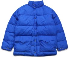 画像1: 70s Woolrichウールリッチ ナイロン ダウンジャケット 青 L (1)