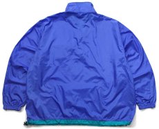 画像2: 90s L.L.Bean ハーフジップ プルオーバー ナイロンジャケット 青 XL (2)