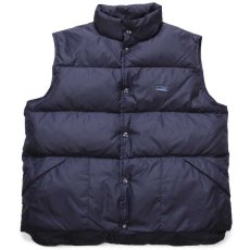 画像1: 90s L.L.Bean ナイロン ダウンベスト 黒 KID'S XL (1)