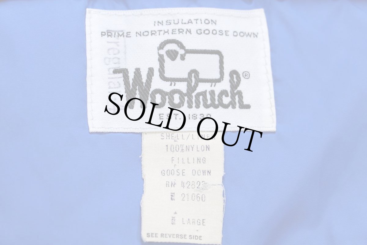 画像4: 70s Woolrichウールリッチ ナイロン ダウンジャケット 青 L (4)