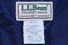 画像4: 80s USA製 L.L.Bean パッチワーク リペア コットン×ナイロン 中綿ダウンベスト 薄紺 フェード XL (4)