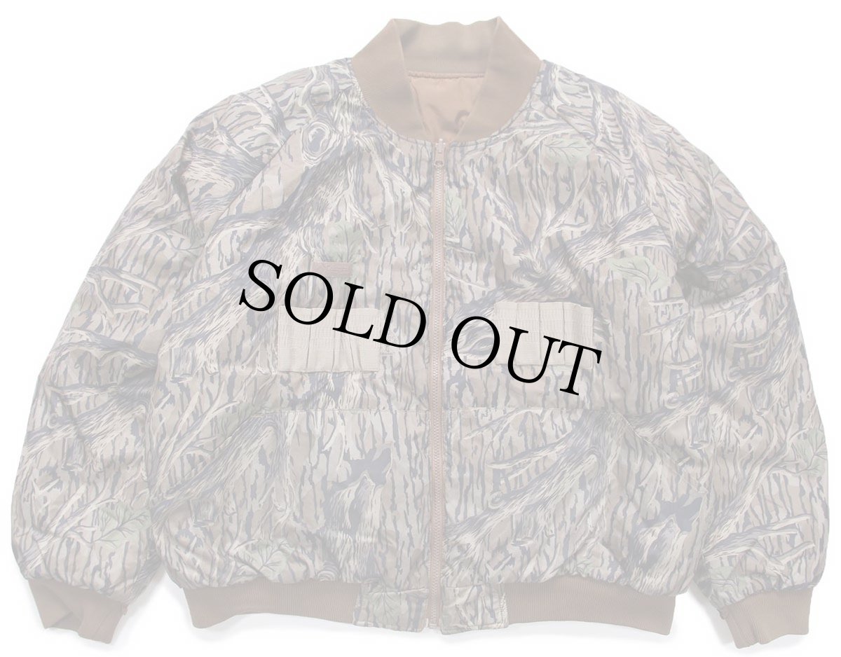 画像1: 90s Columbiaコロンビア MOSSY OAK リアルツリーカモ リバーシブル 中綿入り ナイロン ハンティングジャケット (1)