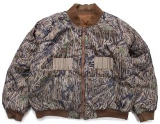 画像1: 90s Columbiaコロンビア MOSSY OAK リアルツリーカモ リバーシブル 中綿入り ナイロン ハンティングジャケット (1)