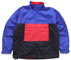 画像1: 90s GAPギャップ GP TECH マルチカラー フリースライナー プルオーバー ナイロンジャケット M (1)