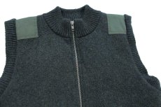 画像3: 90s USA製 L.L.Bean パチポケ フリースライナー フルジップ ウールニット ベスト グリーン S (3)