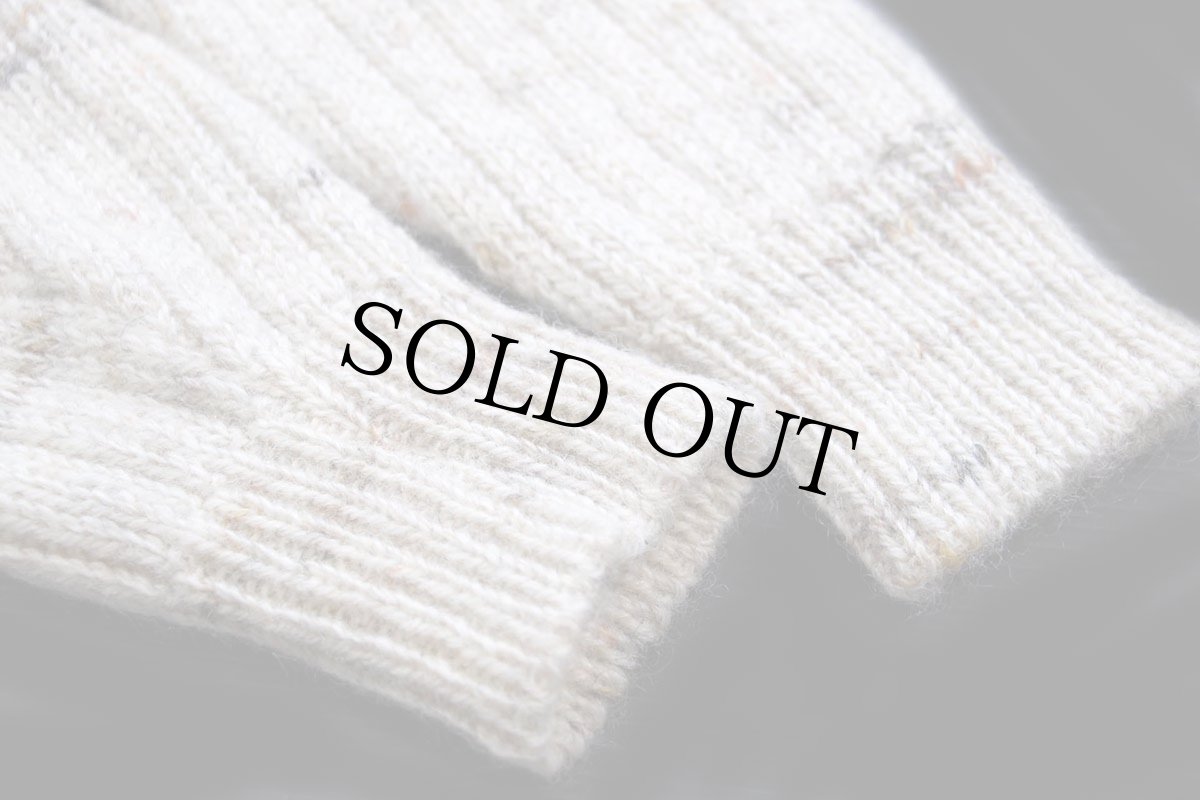 画像6: 70s USA製 PENDLETONペンドルトン 編み柄 切り替え ネップ入り ウールニット カーディガン ナチュラル ミックス M (6)