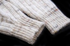画像6: 70s USA製 PENDLETONペンドルトン 編み柄 切り替え ネップ入り ウールニット カーディガン ナチュラル ミックス M (6)