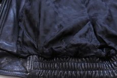 画像9: 90s カナダ製 CHOKO CORVETTE コルベット ロゴ刺繍 レザージャケット 黒 (9)