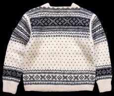 画像2: ノルウェー製 norse knit ノルディック柄 ウール ハンドニット セーター (2)