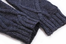画像6: アイルランド製 aran crafts ショールカラー ケーブル編み メリノウールニット カーディガン チャコールグレー L★フィッシャーマン (6)