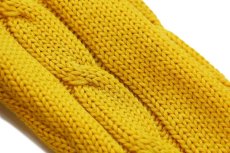 画像6: 70s オーストリア製 carlo Gruber ケーブル編み ウールニット カーディガン 黄×紺 52 (6)