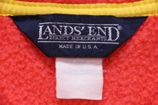 画像4: 90s USA製 LANDS'ENDランズエンド スナップT プルオーバー フリース ピンク×紫 M (4)