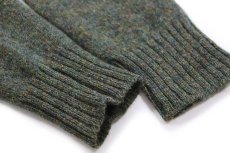 画像6: 80s スコットランド製 glenshee パチポケ サドルショルダー ウールニット カーディガン グリーン ミックス 3 (6)