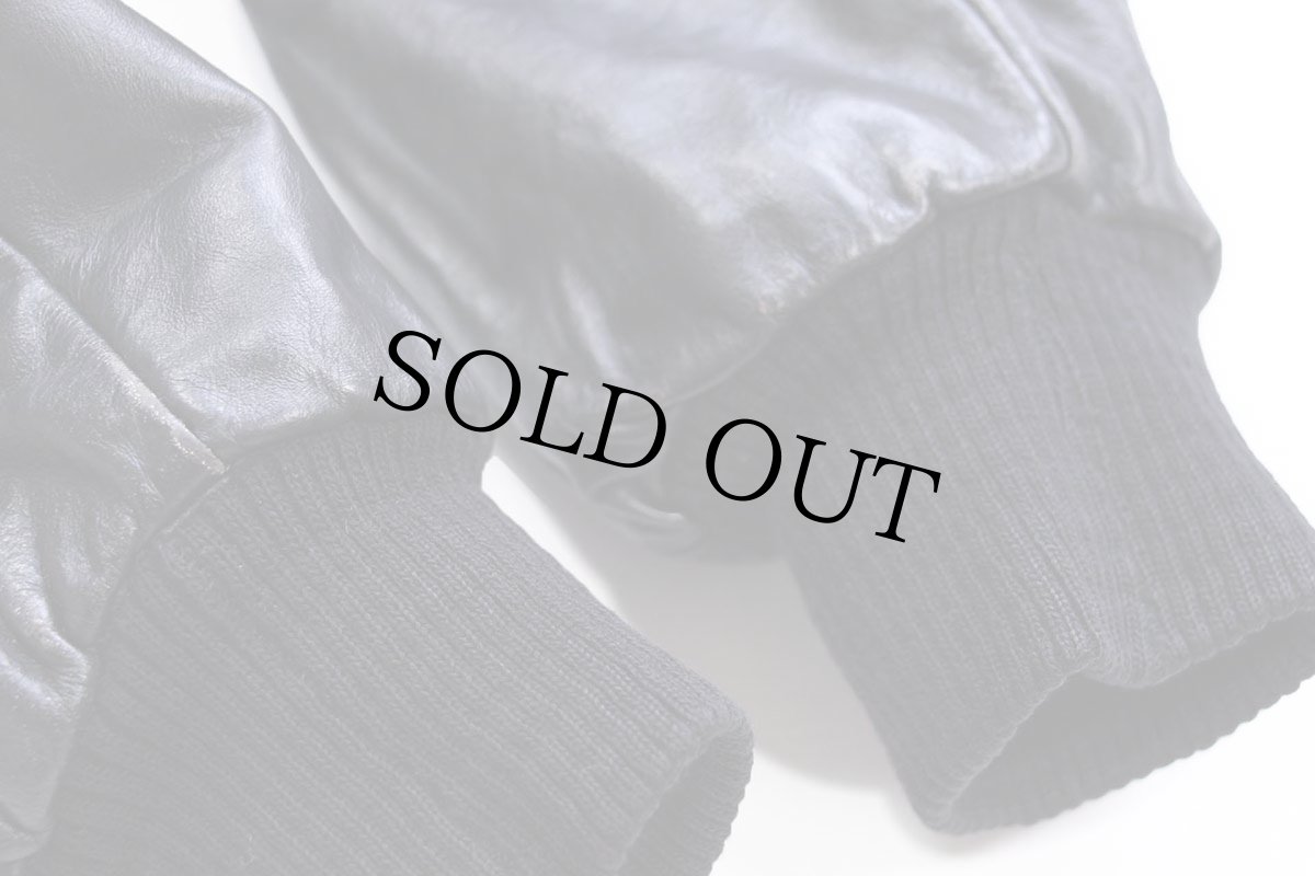 画像7: 90s USA製 Coors LIGHT ロゴ刺繍 キルティングライナー メルトン ウール 袖革スタジャン 黒 L (7)