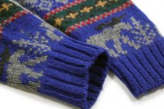 画像7: 90s EddieBauerエディーバウアー ムース柄 ノルディック柄 タートルネック ウールニット セーター L (7)