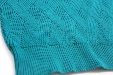 画像5: 80s ABERCROMBIE&FITCH 編み柄 コットンニット セーター グリーン L★アバクロ (5)