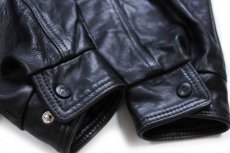 画像10: 90s カナダ製 CHOKO CORVETTE コルベット ロゴ刺繍 レザージャケット 黒 (10)