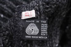 画像5: 英国製 CONTINENTAL DIVIDE ケーブル編み ネップ入り ウールニット セーター チャコールグレー L★フィッシャーマン (5)