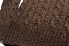 画像5: 90s ポロ ラルフローレン ハイネック ケーブル編み シルクニット セーター ブラウン L (5)