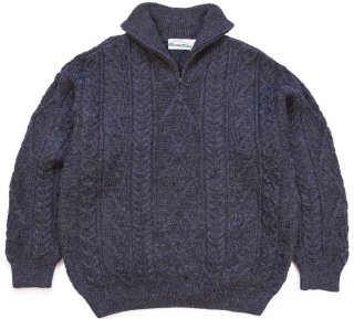 80s イタリア製 Moda Mio e Tue ケーブル編み ウール×アクリルニット