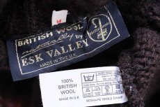 画像5: 英国製 BRITISH WOOL ESK VALLEY 雪柄 ノルディック柄 タートルネック ウールニット セーター 焦げ茶 M (5)