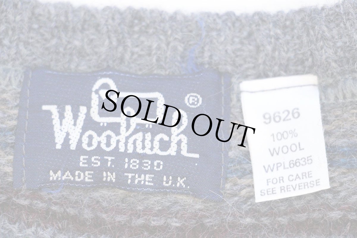 画像4: 80s 英国製 Woolrichウールリッチ フェアアイル柄 ウールニット セーター (4)